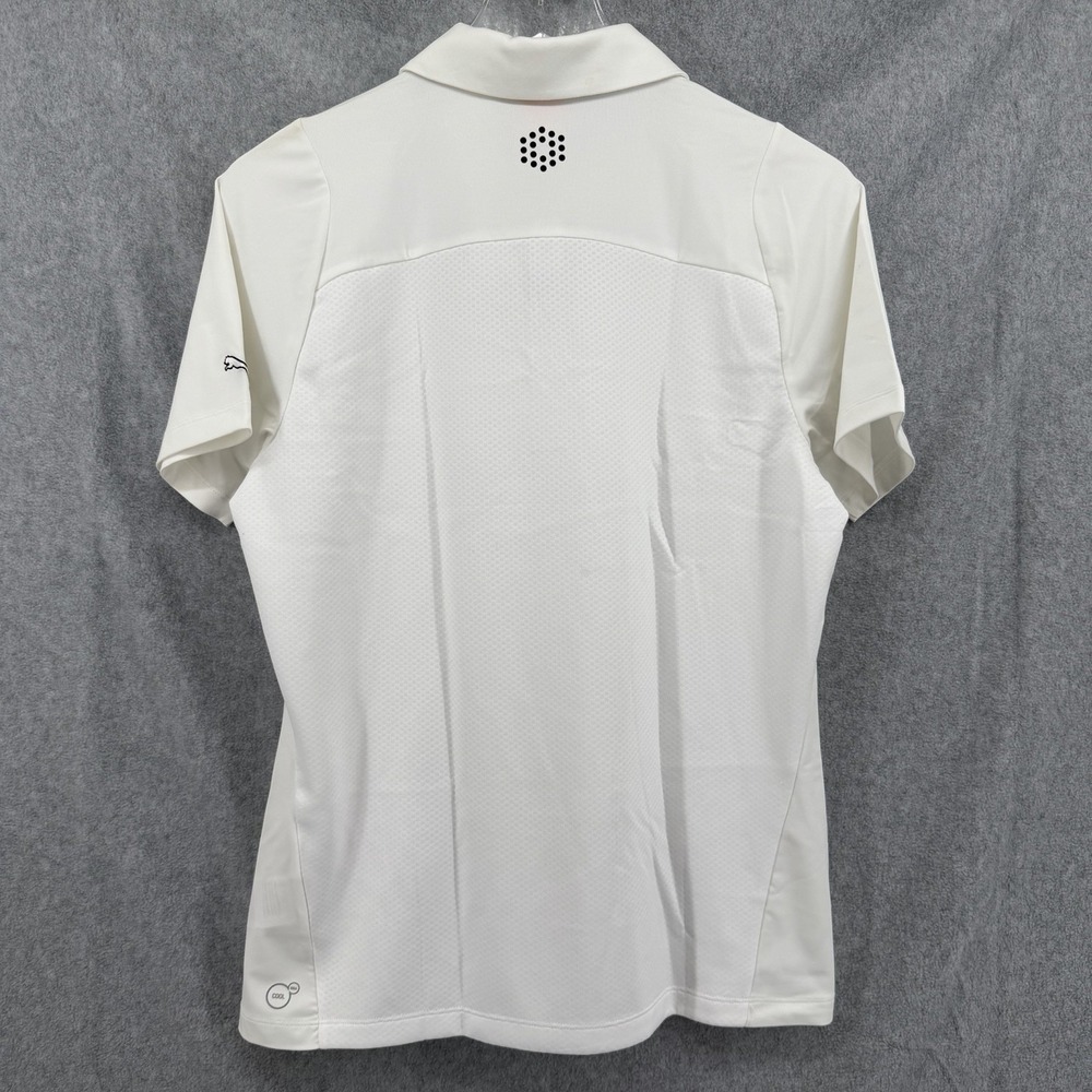 PUMA Cool Max Climate Control Duo Swing White Polo Shirt Women's Size L - Picture 10 of 13